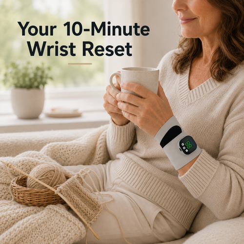 Hand & Wrist EMS Pulse Therapy Device for Carpal Tunnel & Arthritis Relief with Microcurrent