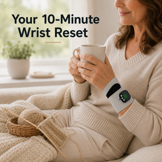 Hand & Wrist EMS Pulse Therapy Device for Carpal Tunnel & Arthritis Relief with Microcurrent
