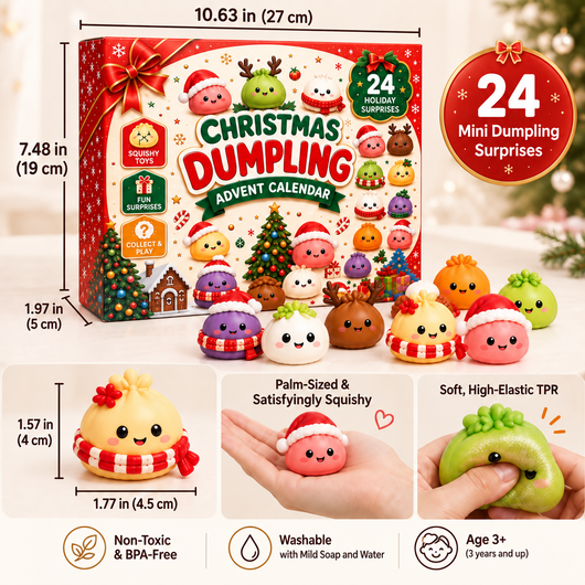 Christmas Advent Calendar: 24 Days of Mini Dumpling Squishies