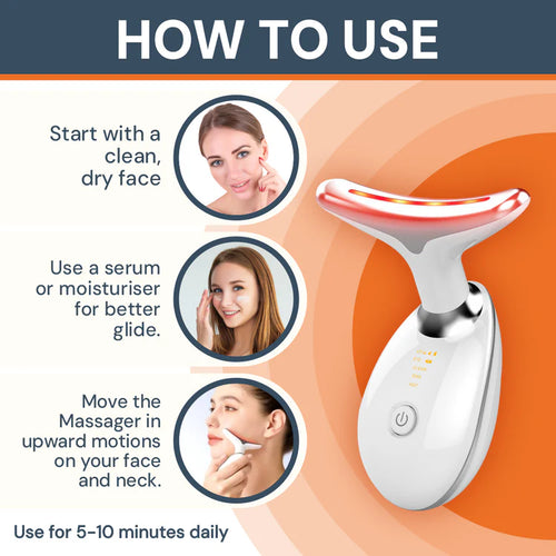 7-Color LED Facial Massager for Face Sculpting, Lifting, and Glow