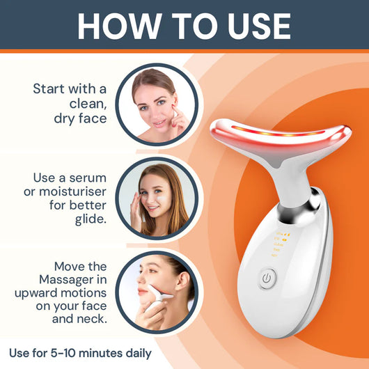 7-Color LED Facial Massager for Face Sculpting, Lifting, and Glow