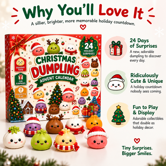 Christmas Advent Calendar: 24 Days of Mini Dumpling Squishies