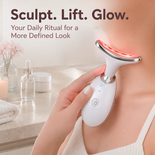 7-Color LED Facial Massager for Face Sculpting, Lifting, and Glow