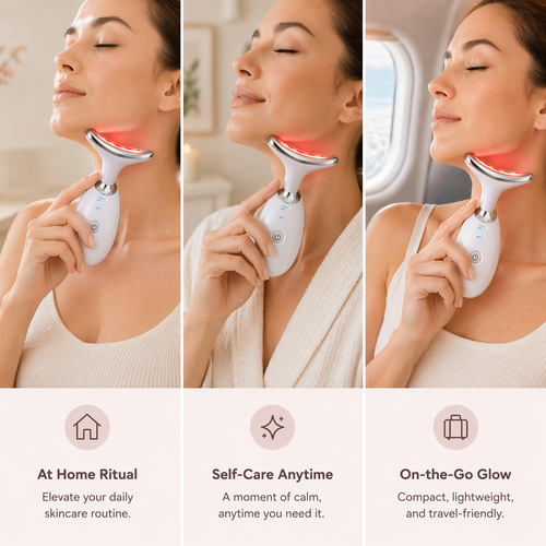 7-Color LED Facial Massager for Face Sculpting, Lifting, and Glow