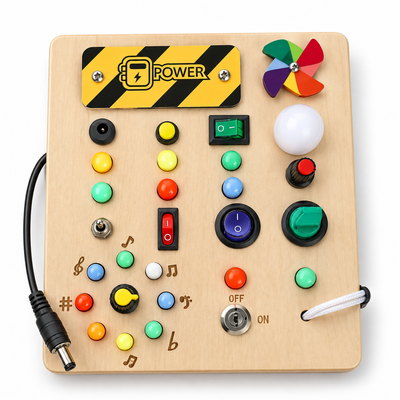 Montessori Toddler Busy Board for Educational and Sensory Stimulation
