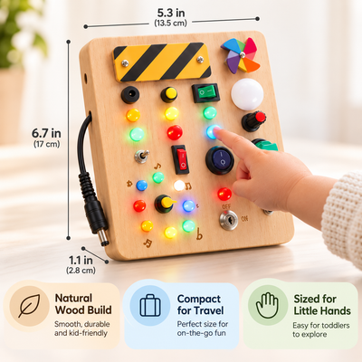 Montessori Toddler Busy Board for Educational and Sensory Stimulation