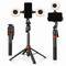 360° Smart Face-Tracking Tripod Stand with Fill Lights, Rechargeable