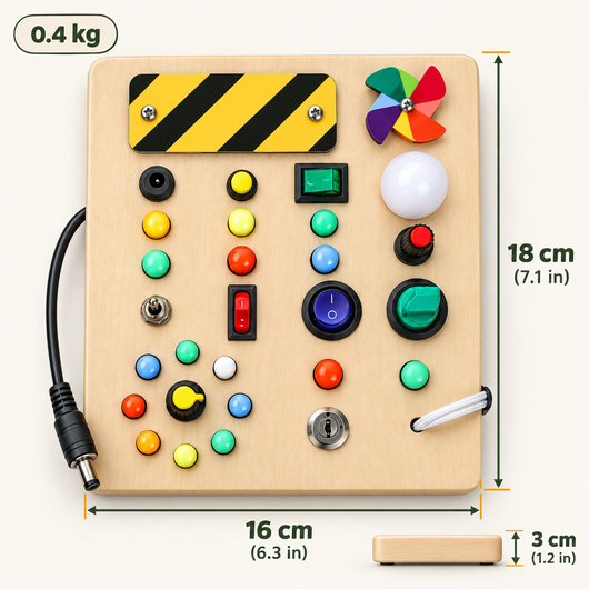 Montessori Toddler Busy Board for Educational and Sensory Stimulation